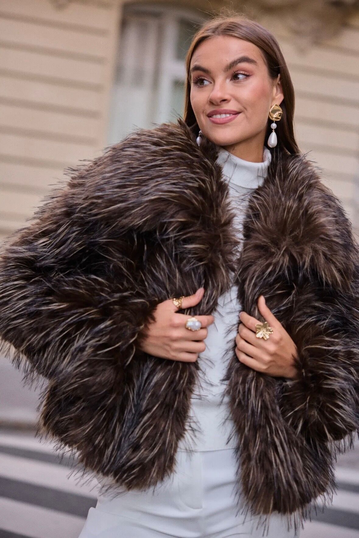 Piumino in pelliccia sintetica - 8805