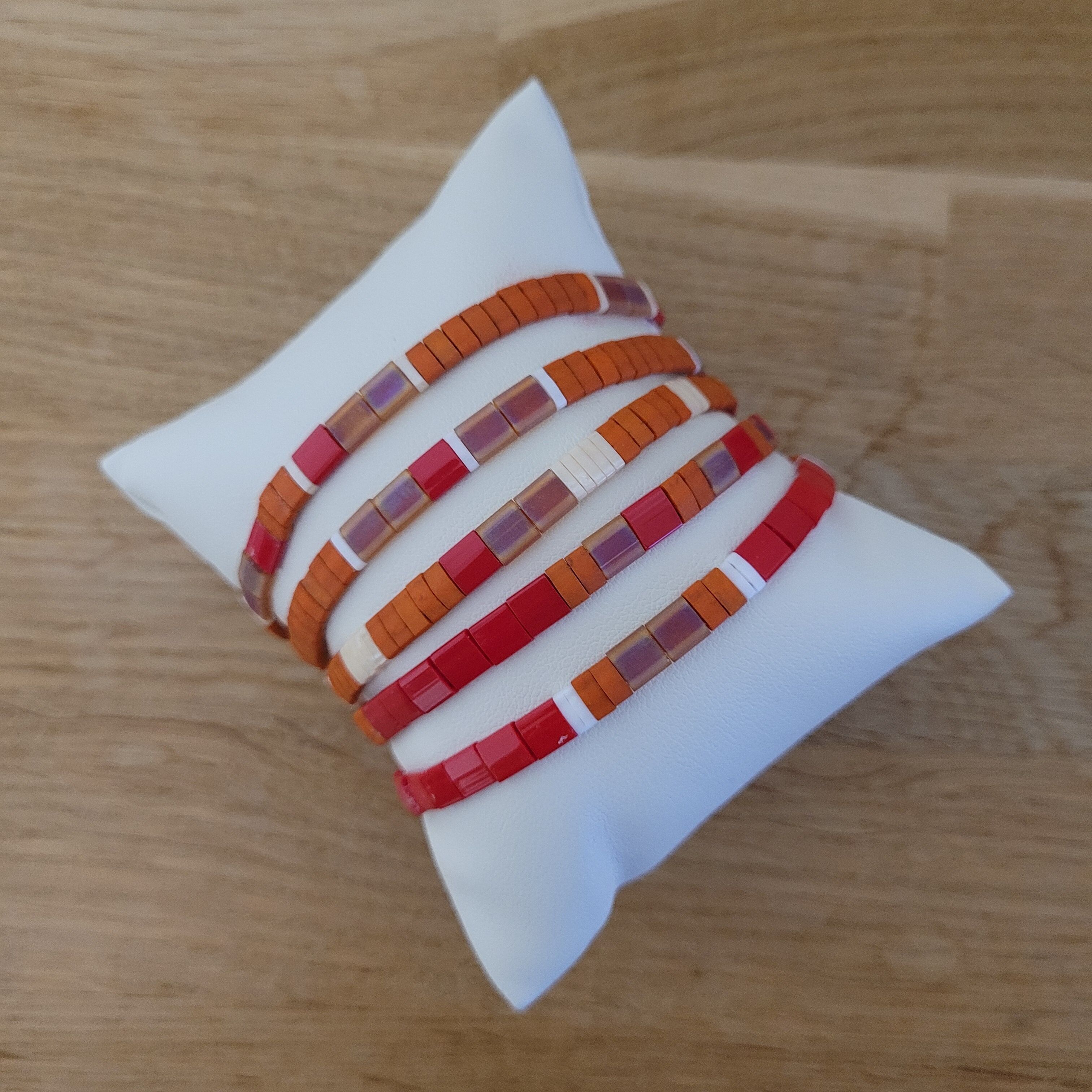 TILA -Mix red - 5 bracelets - Christmas