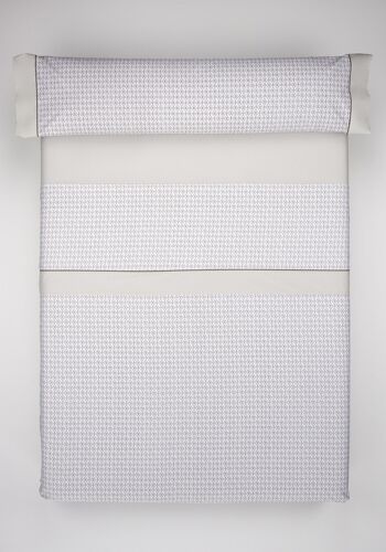 Ensemble de draps 3 pièces G58 100% coton Percale 200 fils pour lit de 150 + 1 taie d'oreiller 1 1