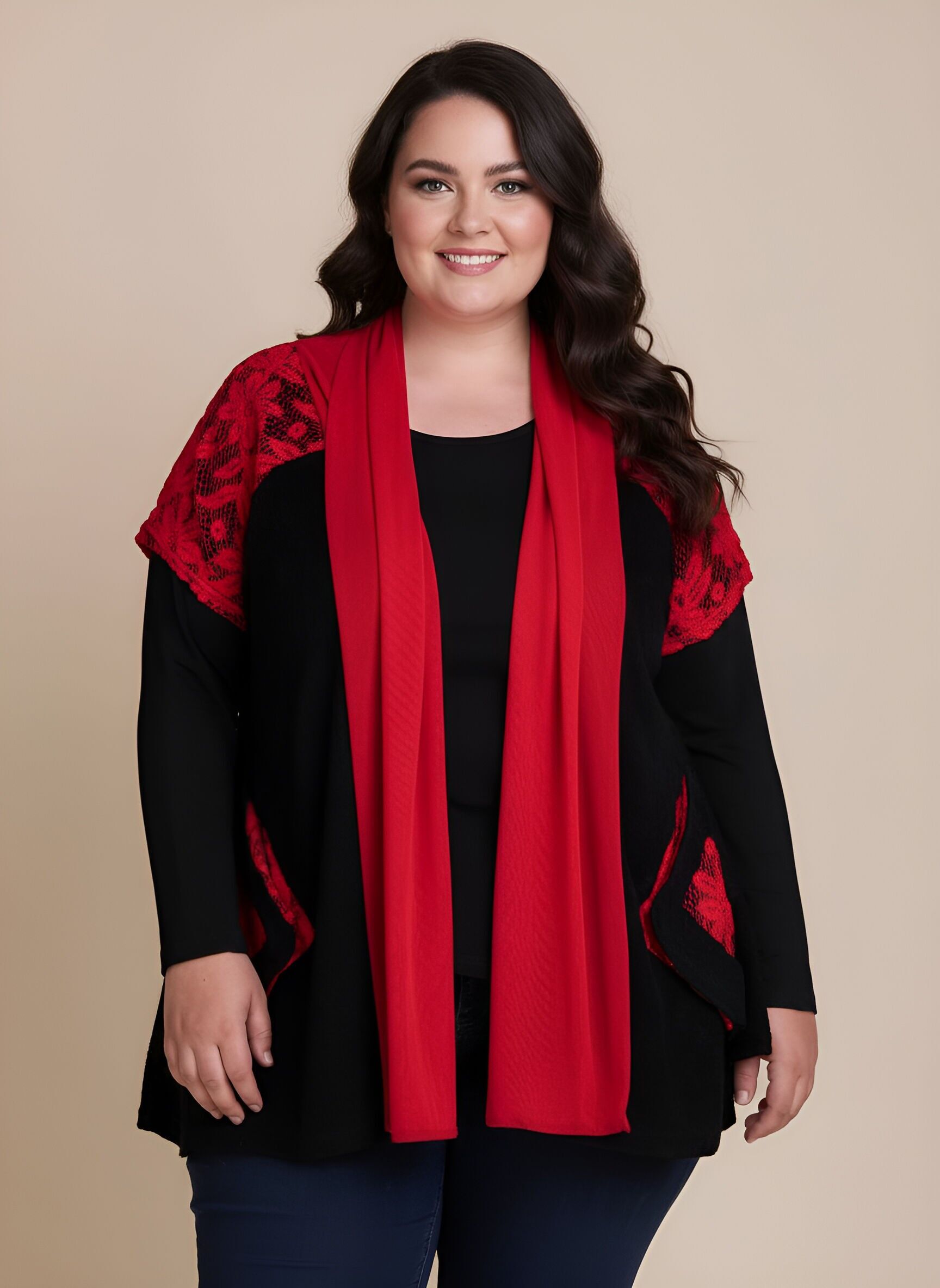 Conjunto de camiseta interior y chaleco sin mangas negro de talla grande (A580)