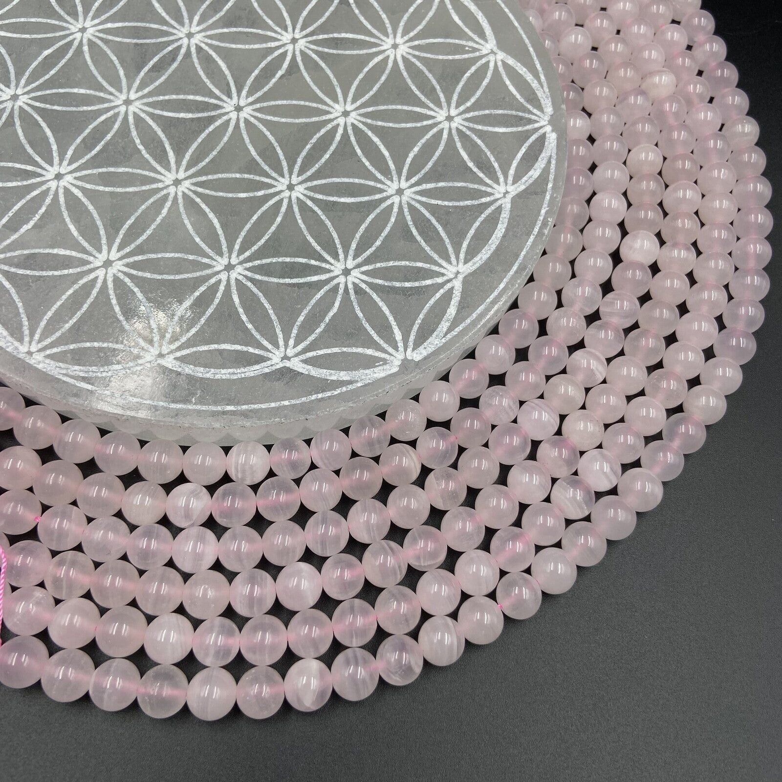 Reihe - Rosa Calcit (8 mm)