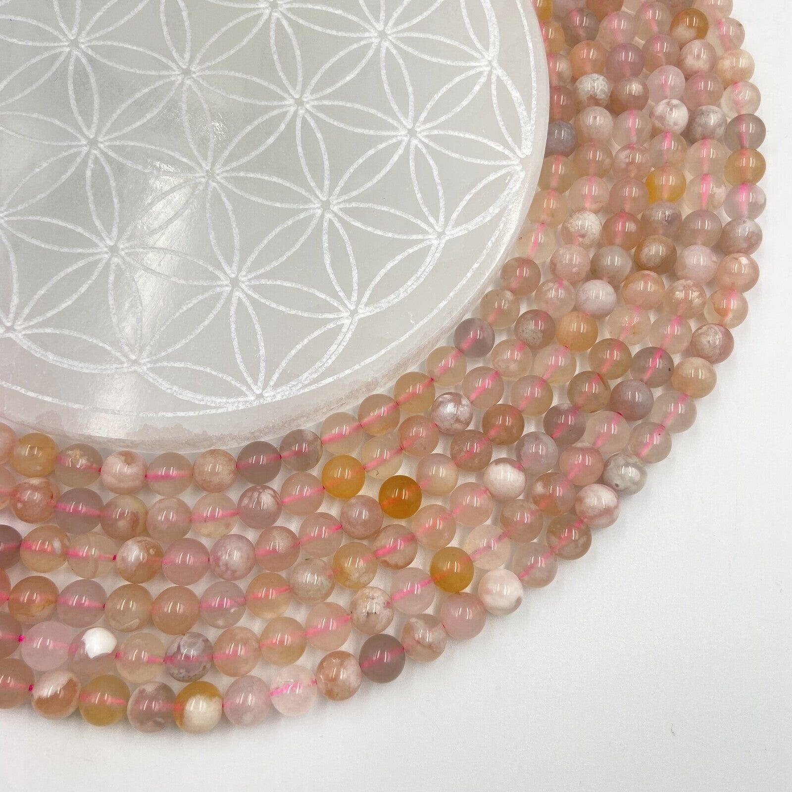 Reihe - Blütenachat / Sakura (8 mm)