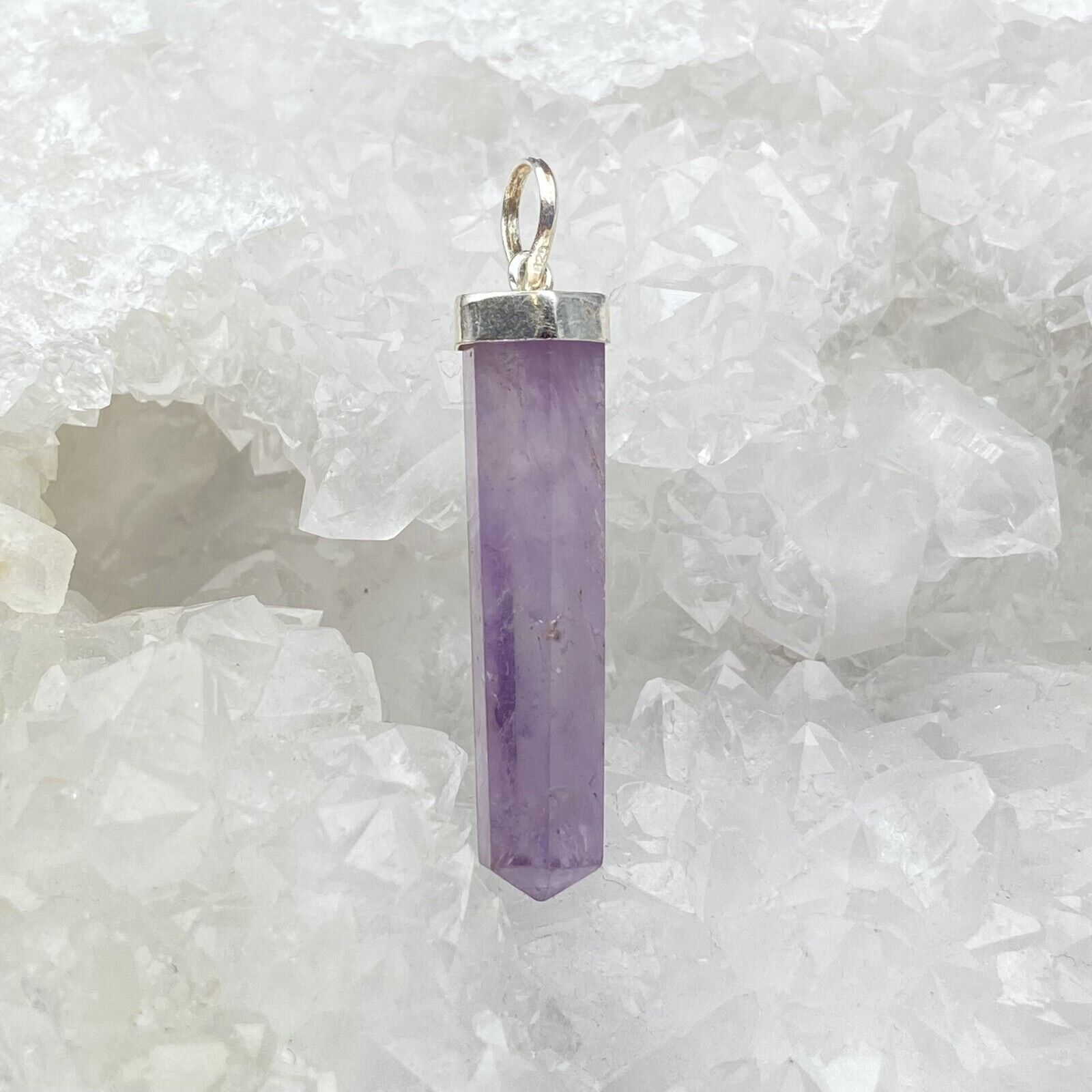 Silver Pendant - Amethyst Point