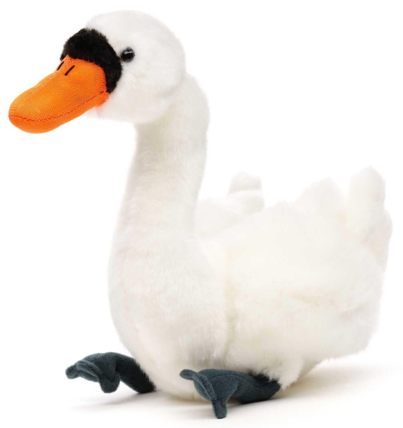 Cygne - 16 cm (longueur) - Mots-clés : oiseau, animal aquatique, peluche, jouet en peluche, animal en peluche, doudou