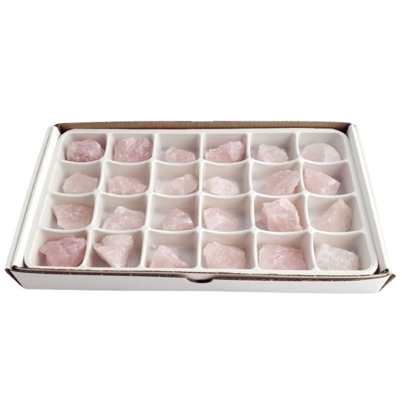 Flach/Karton, 24 Stück – Rosenquarz