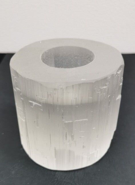 Selenite Cylinder Candlestick