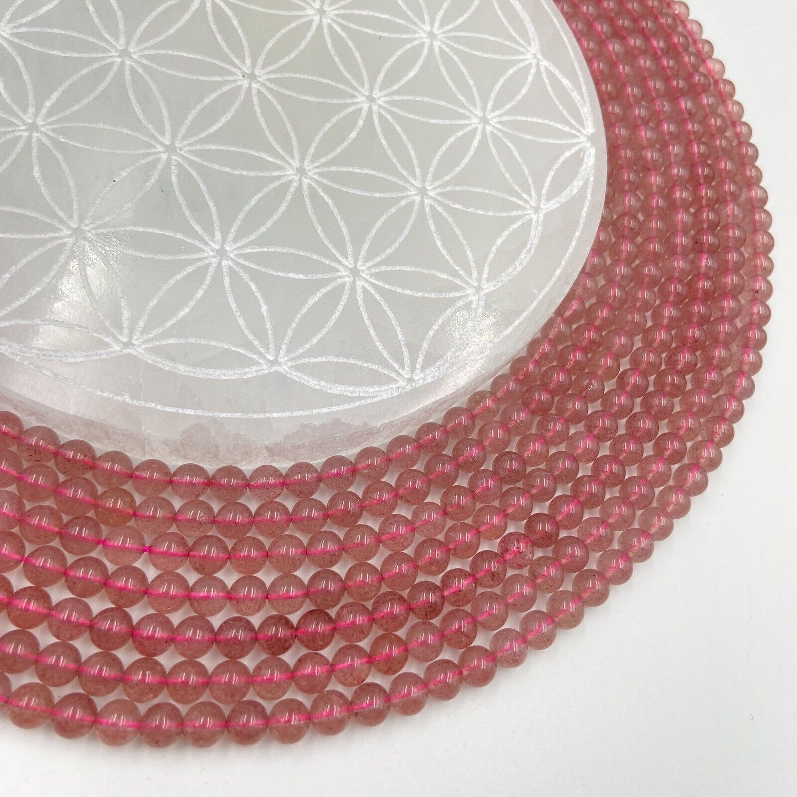 Rank - Quarz-Erdbeere „Morango“ / Hämatoid (6 mm)