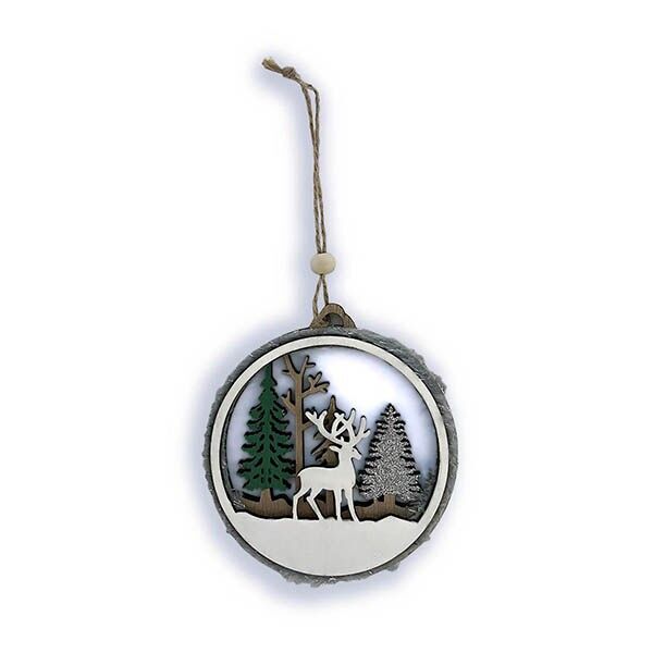 Runde Anhängerfigur eines Hirsches