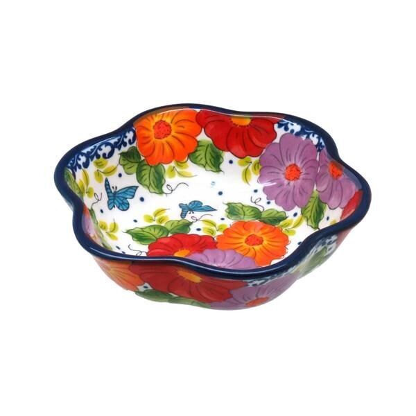 CIOTOLA IN CERAMICA ONDULATA L FIORI