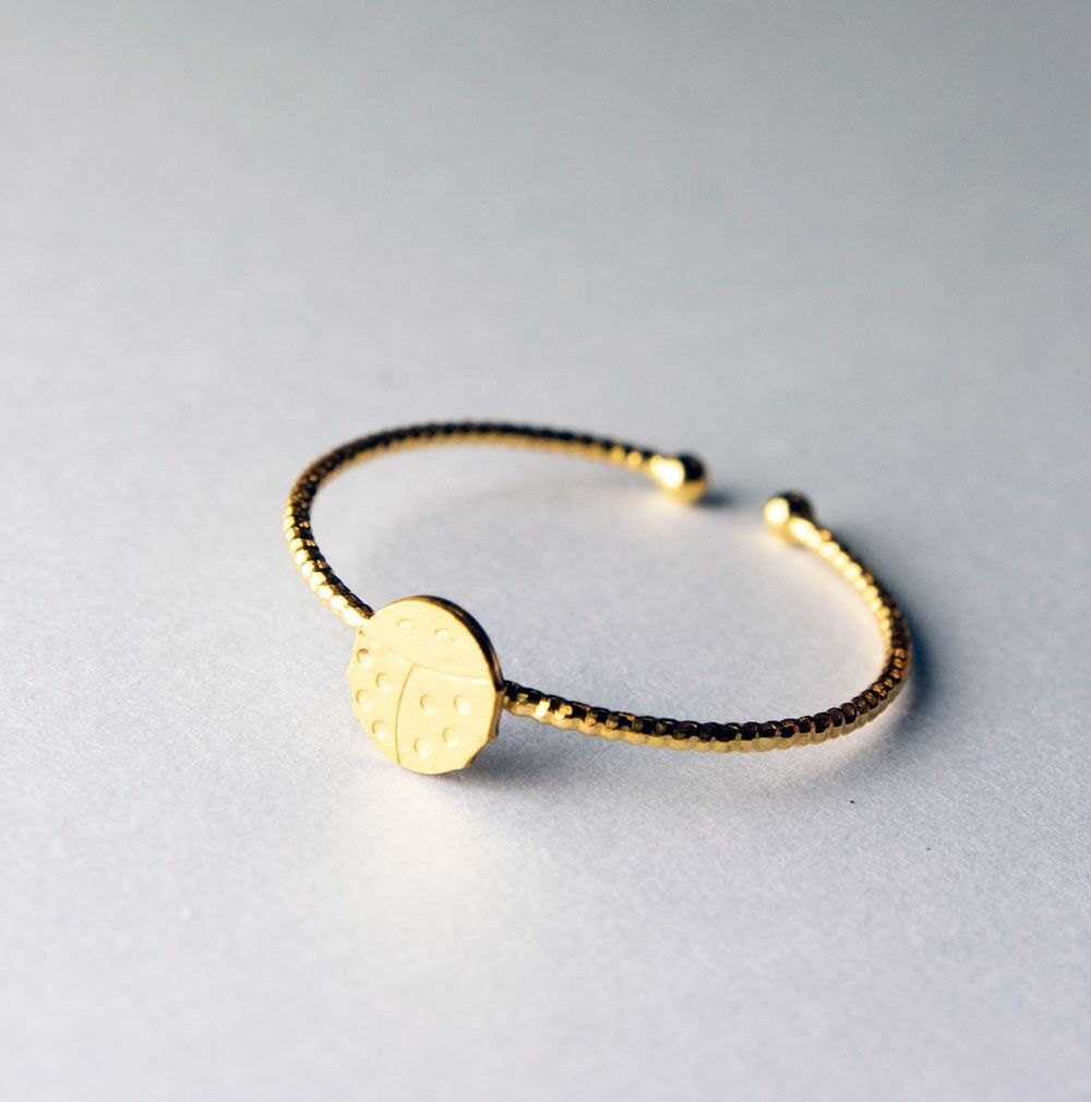 Anello regolabile per bambini a forma di coccinella - Prodotto in Francia