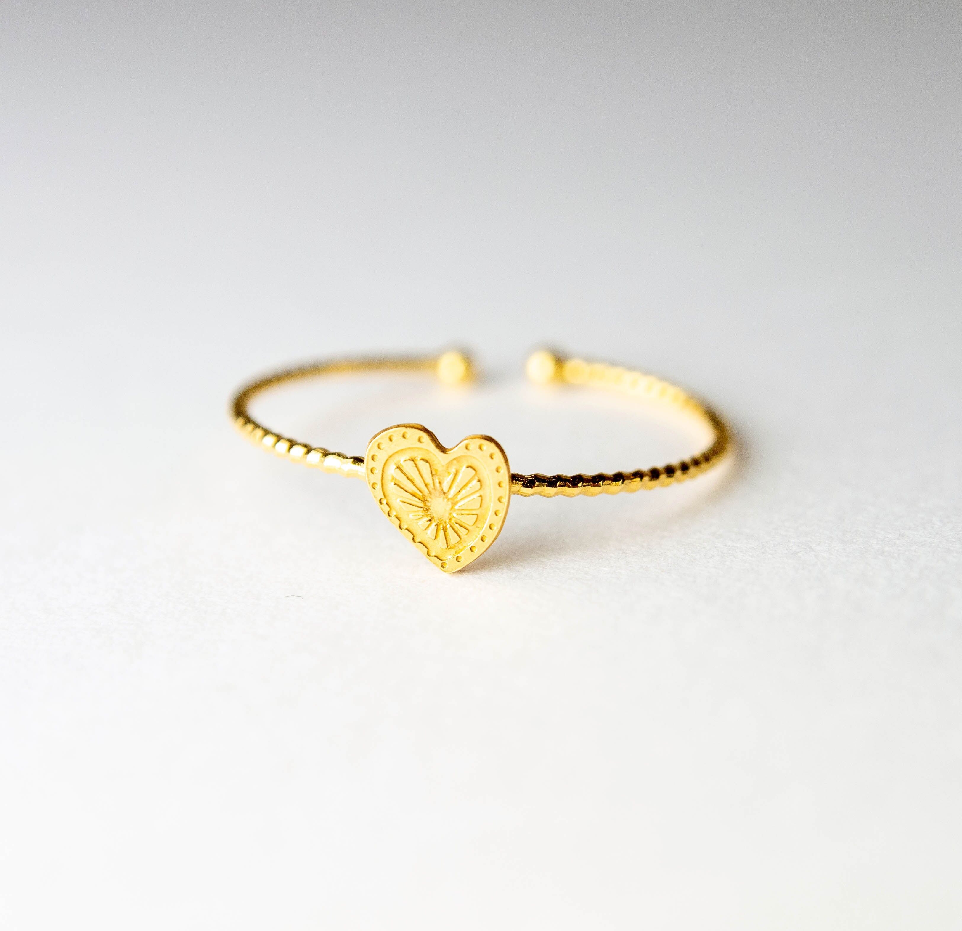 Anello regolabile per bambini con cuore messicano - prodotto in Francia