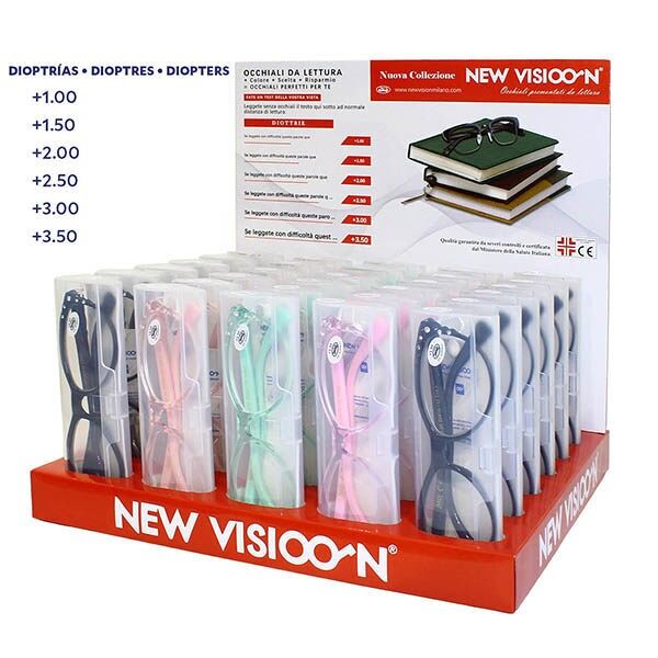 ESPOSITORE CON 30 OCCHIALI DA VISTA, COLORI ASSORTITI ESP1317