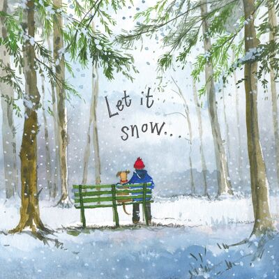 Let It Snow Winter Walk Christmas Card Pack (Pack of 5 Cards)