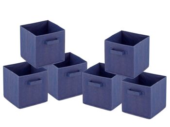 Boîtes de rangement pliables 26x26x26 cm lot de 6 boîtes de rangement carrées 1