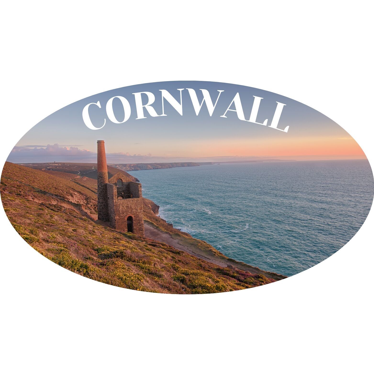 Adesivo della miniera di stagno della Cornovaglia