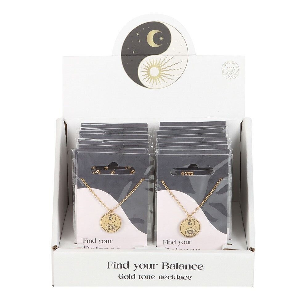 Set di 18 collane con ciondolo Yin Yang in esposizione