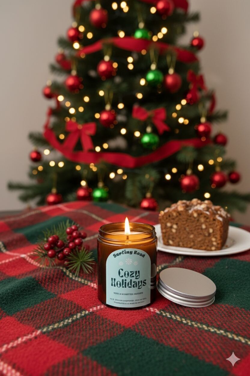 Bougie Cozy Holidays - Noix & noisettes grillées