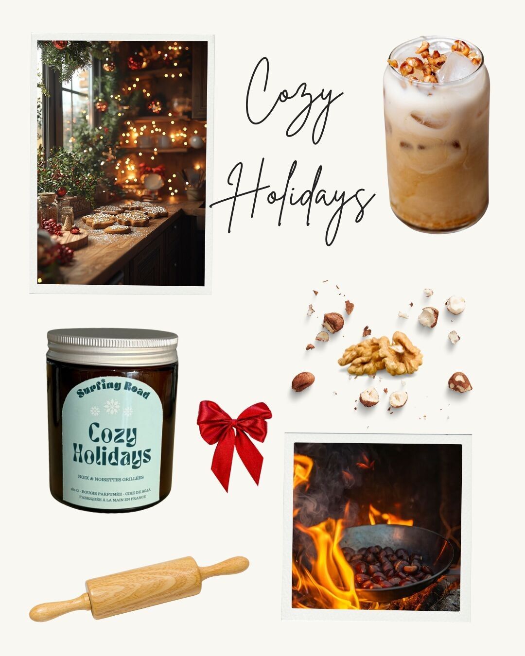 Bougie Cozy Holidays - Noix & noisettes grillées