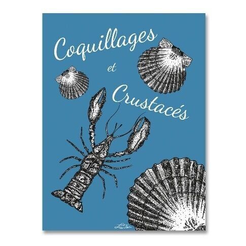 Magnet "Coquillages er Crustacés - Bleu"