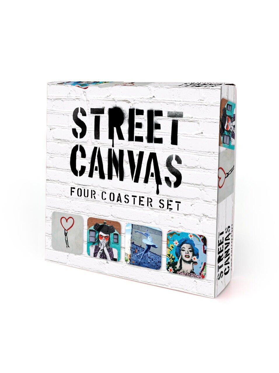 Set di 4 sottobicchieri Street Art (CSTREET4PKA) di BrainboxCandy