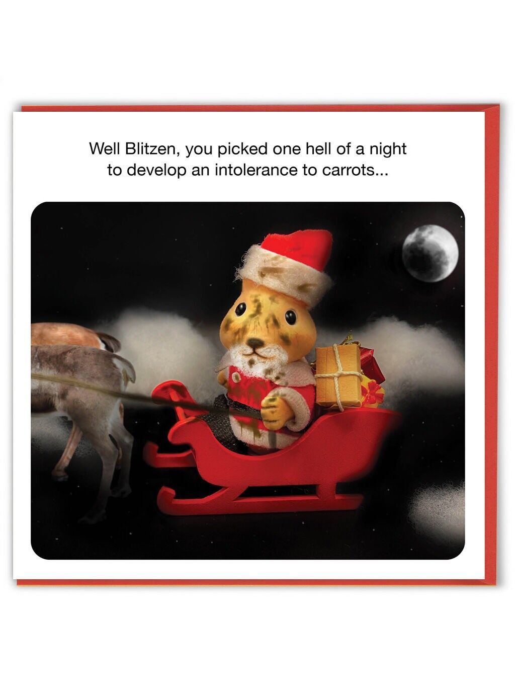 Lustige Weihnachtskarte zum Thema Karottenintoleranz von Forest Fr1ends