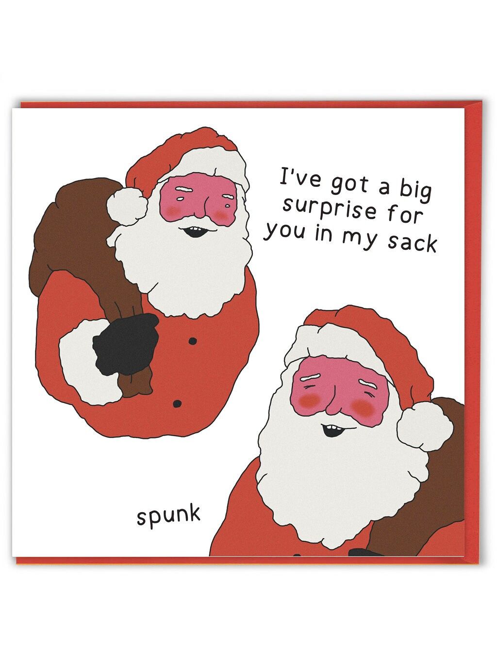 Divertente biglietto di Natale con Babbo Natale e il suo coraggio di Otherwhats