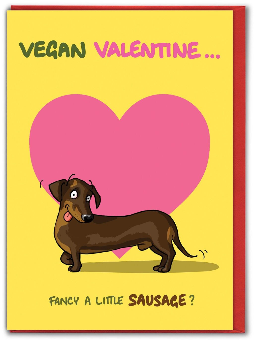 Lustige Valentinskarte „Lust auf eine Wurst?“ von Bryony Walters