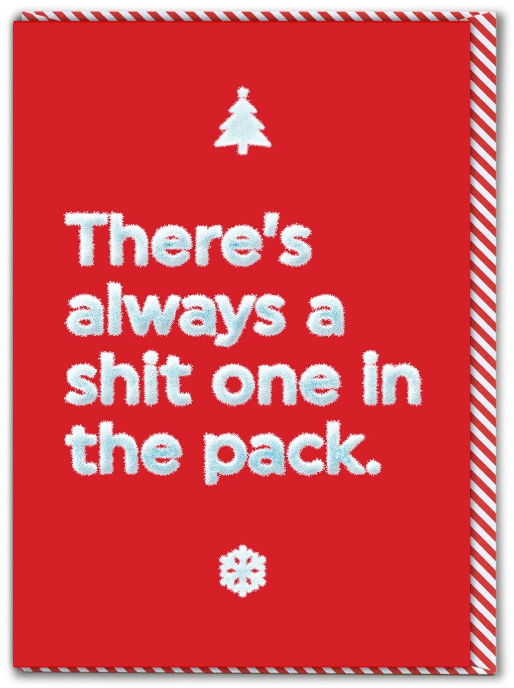 Unverschämte Weihnachtskarte „One In Pack“ von Brainbox Candy