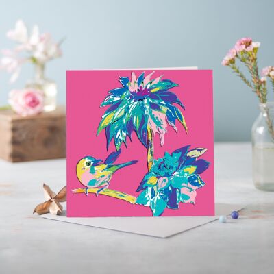 Flora Spinel Red Greetings Card