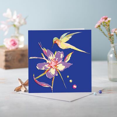 Flora Violet Greetings Card