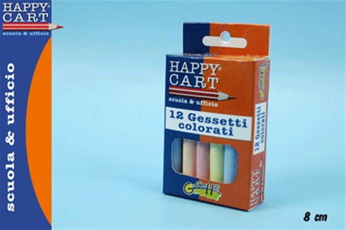 Schachtel mit 12 farbigen Kreiden