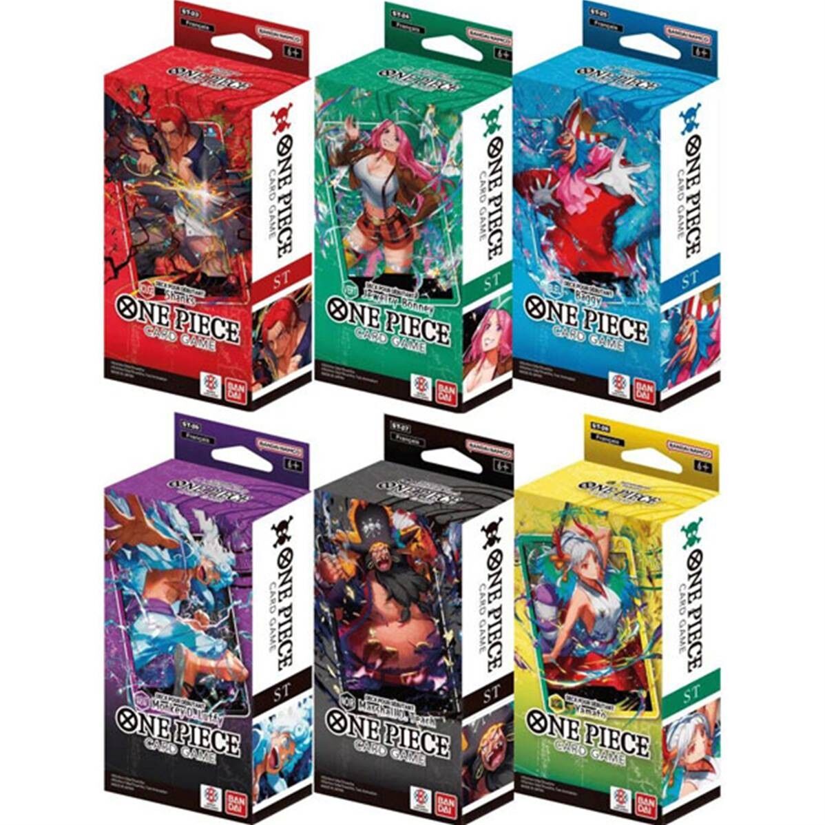 One Piece: 6 Anfängerdecks ST23-ST28 FR