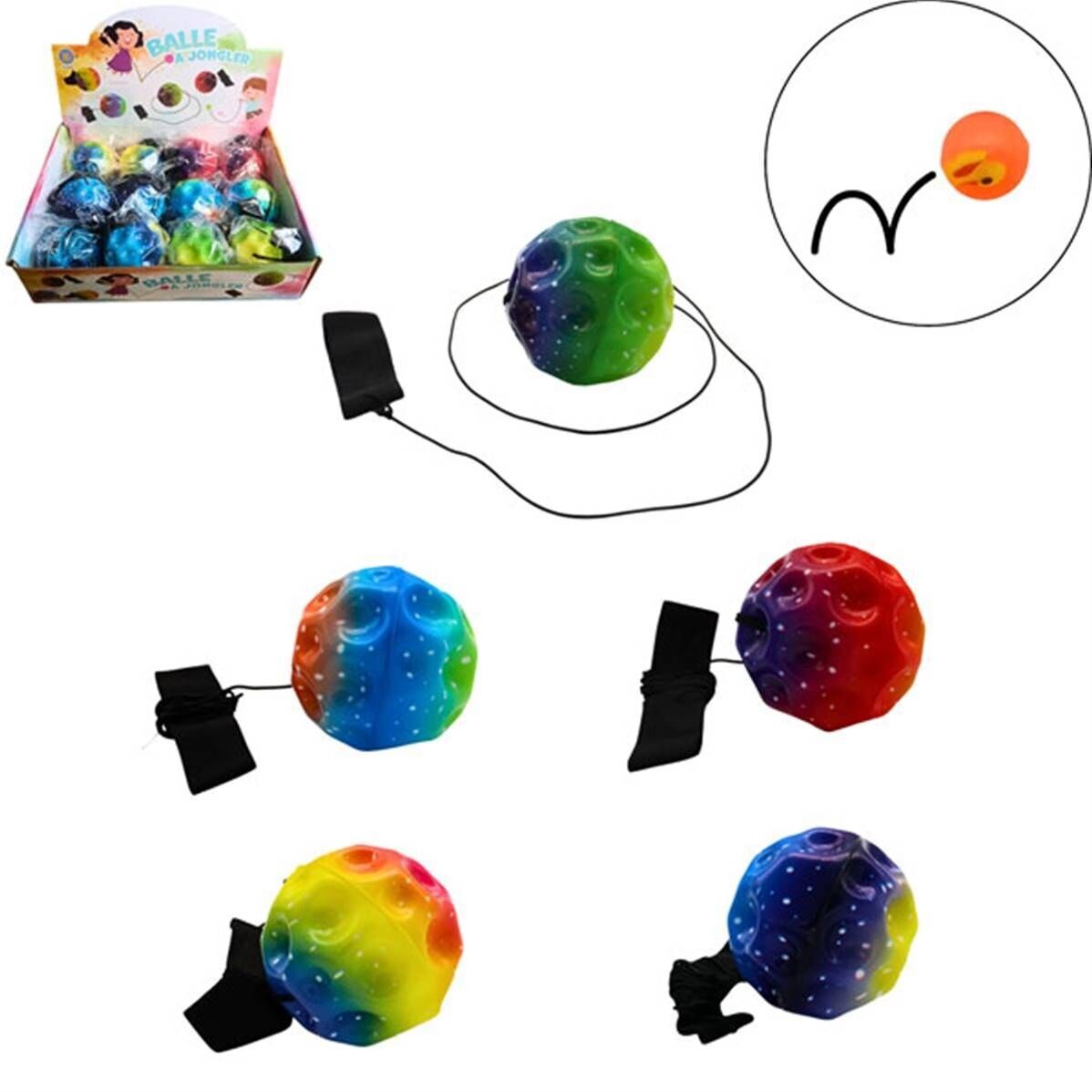 Balle de Jonglage Pour Pied 6,5 Cm 4 Couleurs Assorties