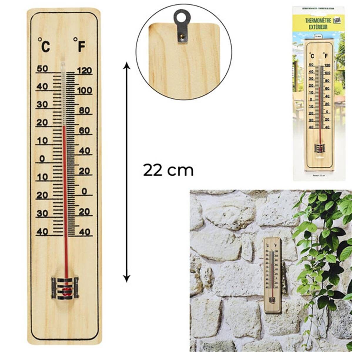 Termometro da esterno in legno