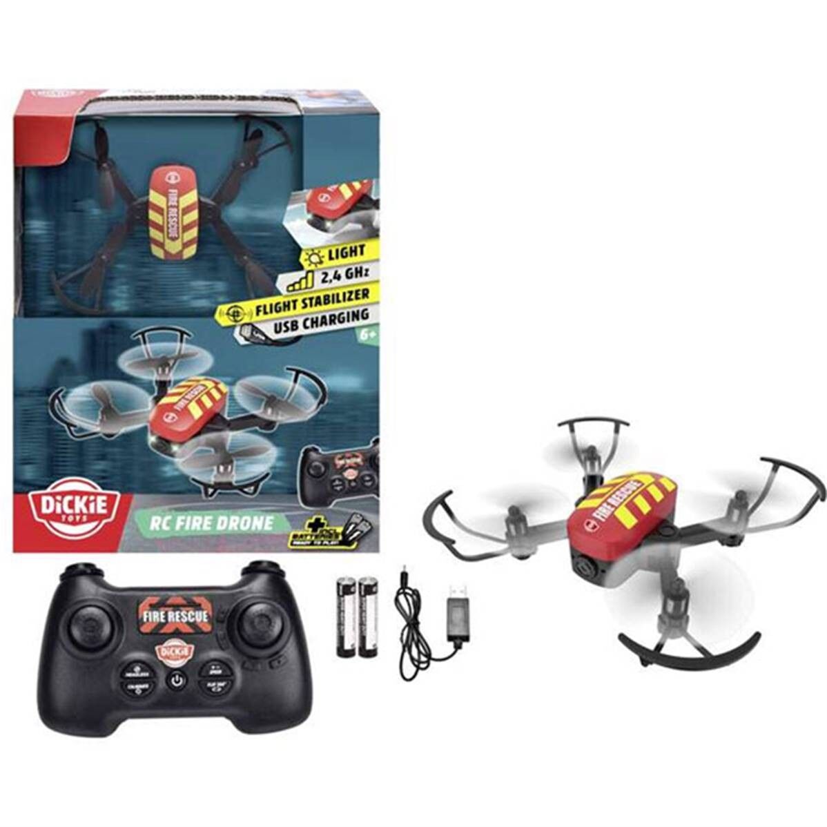 Drone pompiere RC Dickie da 12 cm