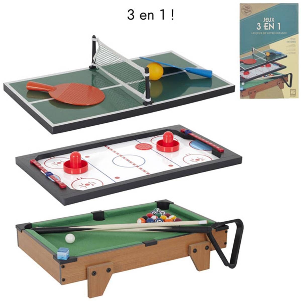 Tavolo da gioco 3 in 1