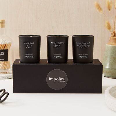 Scented candle trio gift set: Just be amazing