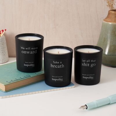 Scented candle trio gift set: Find your strength