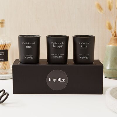 Scented candle trio gift set: Believe in you