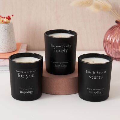 Scented candle trio gift set: It must be love