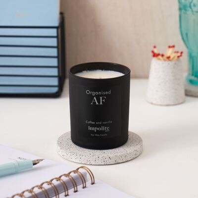 Organised AF - Coffee and vanilla scented candle - Medium