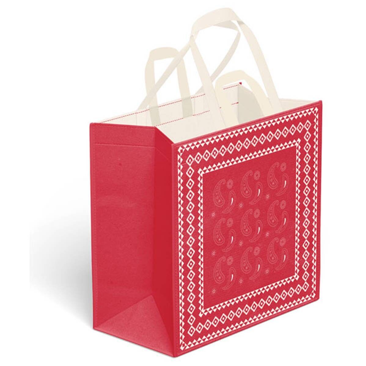 Borsa Shopping Bandana Rossa 34 x 36 x14 Cm