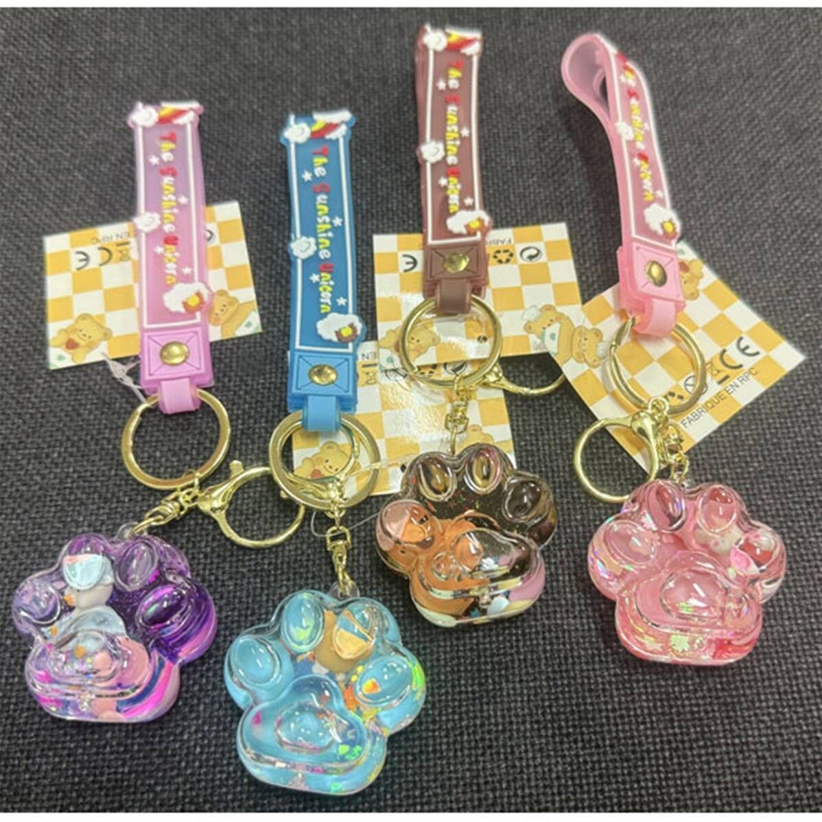 Portachiavi di lusso a forma di zampa di gatto acquatico