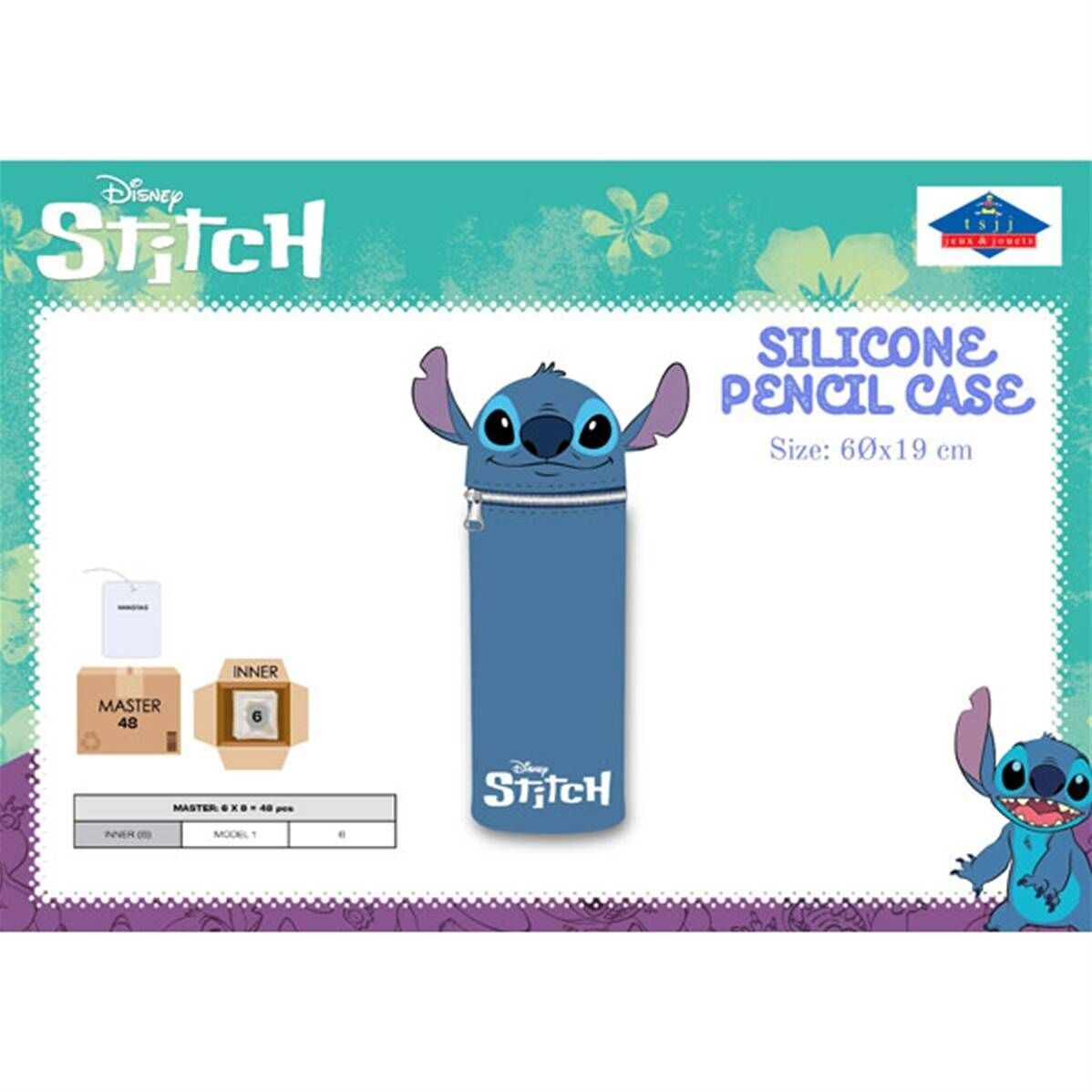 Astuccio in silicone Stitch 19 x 6 cm