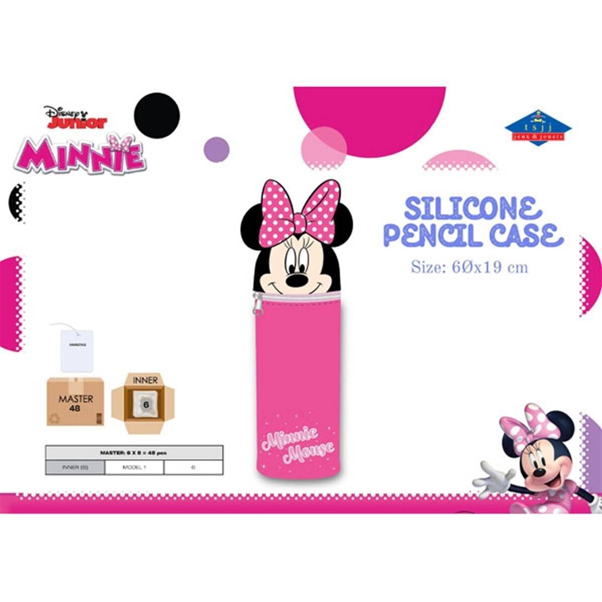 Minnie Mouse Silikon-Federmäppchen 6 x 19 cm