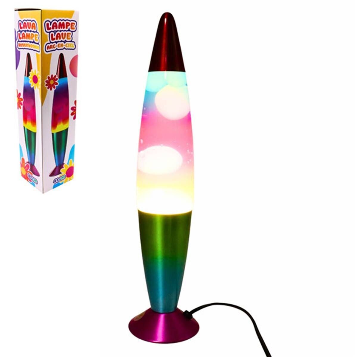 Luce da discoteca lava arcobaleno 41 cm