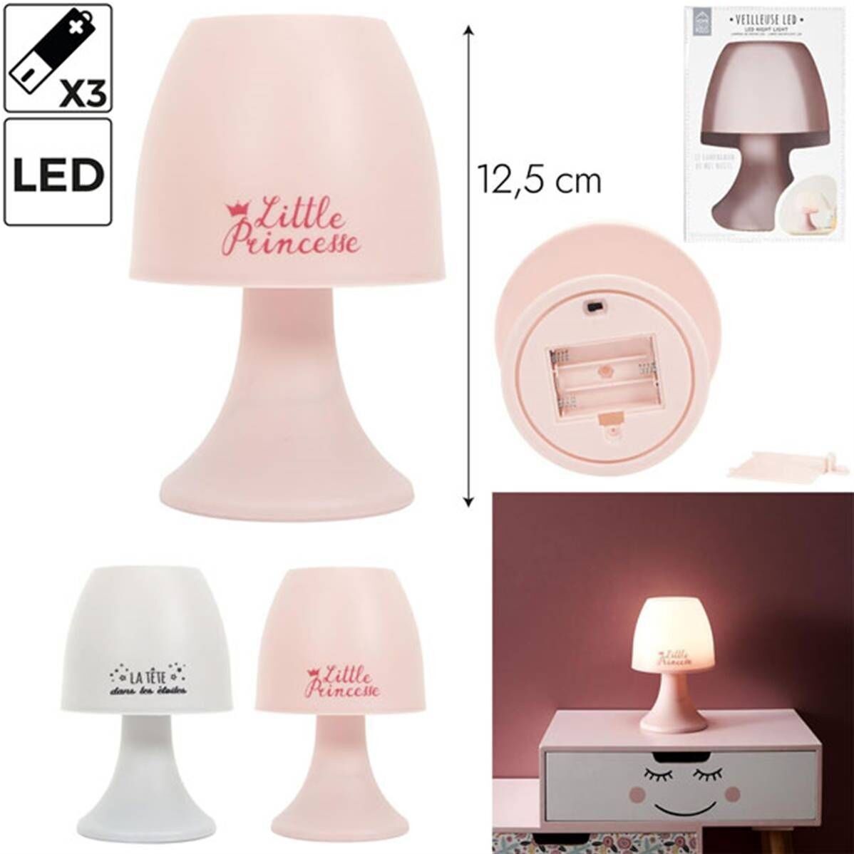 Pilzförmige LED-Lampe D12.5cm
