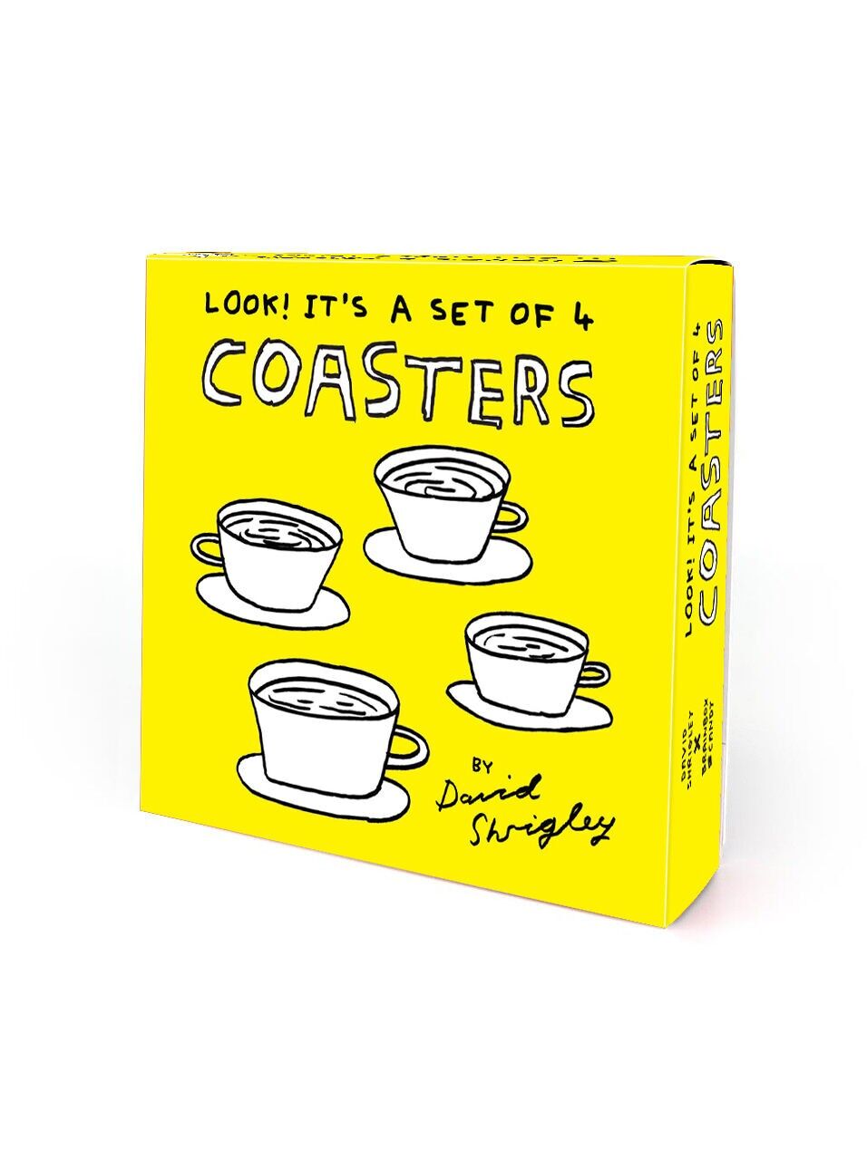 Funny Gift - Pack of 4 Coasters (DSBOX09) by David Shrigley