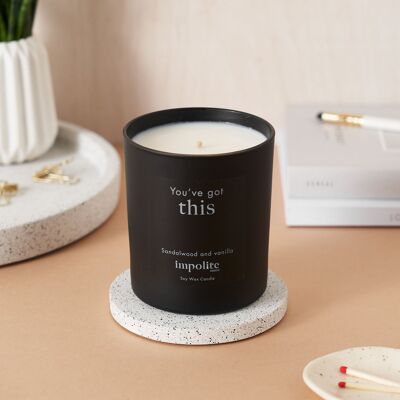 You've got this - Sandalwood and vanilla scented candle - Large