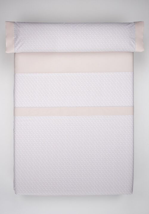 Juego de Sábanas 4 Piezas G58 100% Algodón Percal 200 Hilos para Cama de 200 + 2 Fundas de Almohada 2
